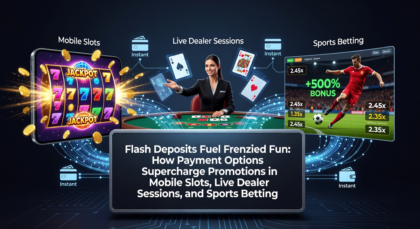 Dynamic graphic showing instant deposits unlocking bonus explosions in colorful slot reels and betting slips