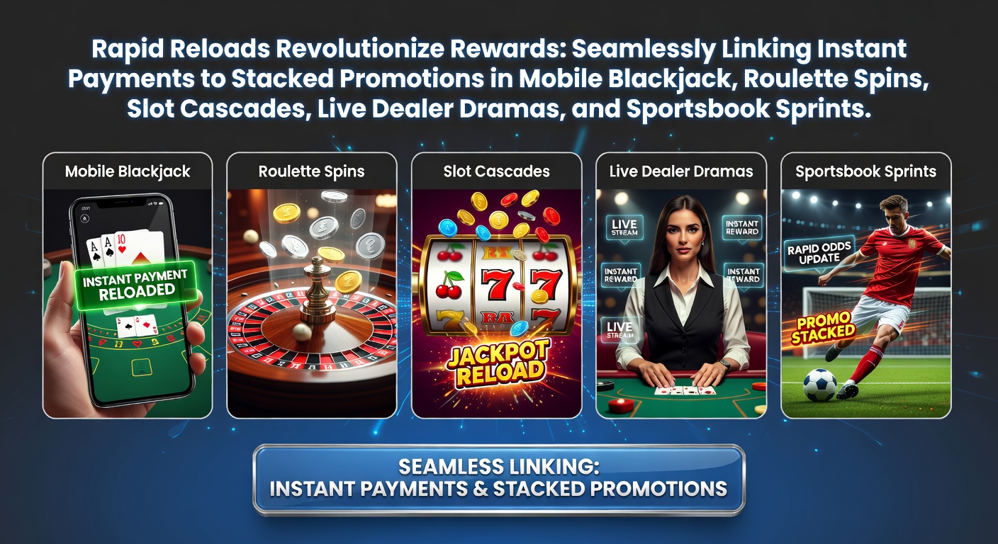 Illustration of a mobile phone screen displaying instant payment confirmation alongside cascading slot wins and stacked bonus icons in vibrant casino colors