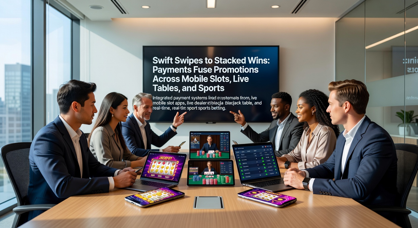 Dynamic split-screen graphic illustrating a finger swiping to deposit, triggering cascading bonuses from colorful slot reels to live dealer blackjack tables and vibrant sports betting odds